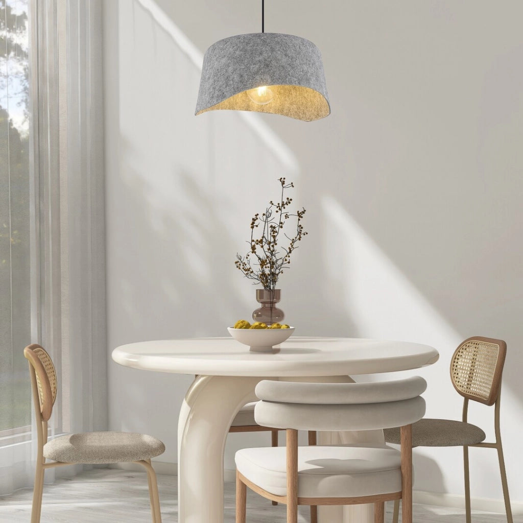 Lampada a sospensione Rabalux Farelia feltro grigio Ø40 E27 10W