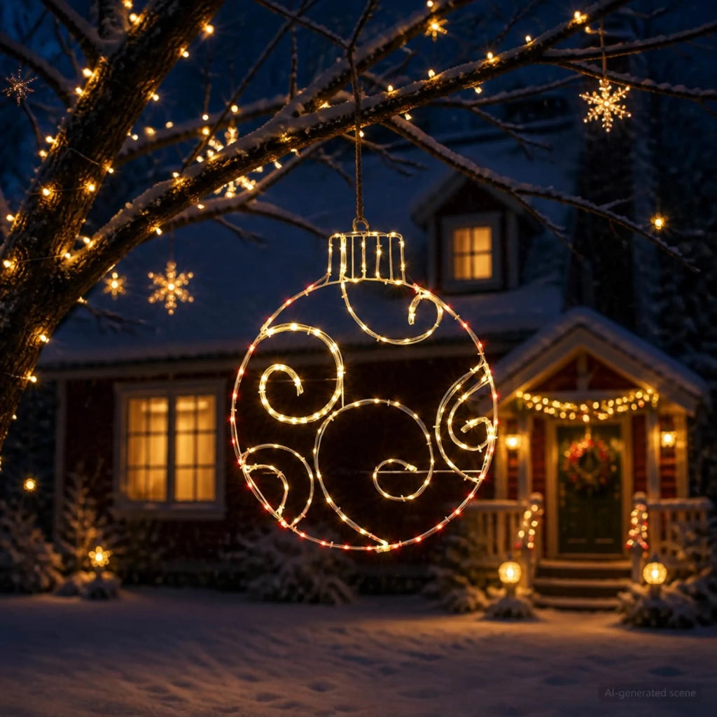 Sfera natalizia a LED LOVIISA 160 LED Rosso 55 x 65 cm 42053471