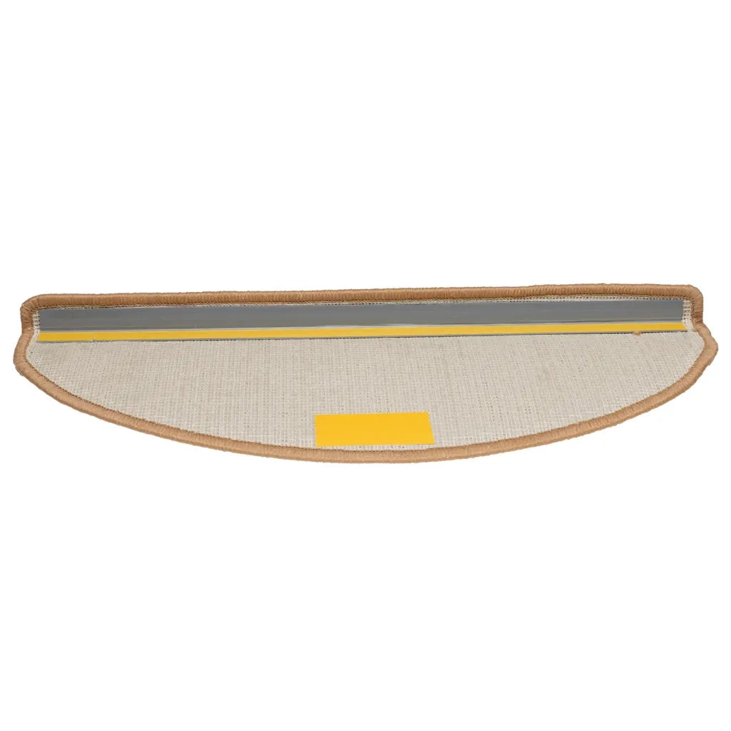 Tappetini per scale 15 pz 65x21x4 cm Beige Semicircolari Grandi 133902