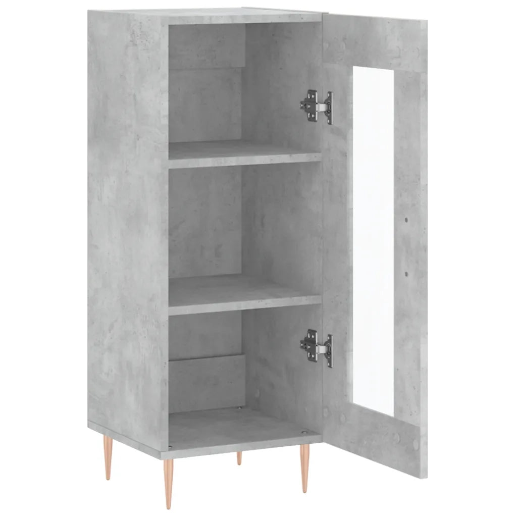 Credenza-Buffet-Armadio da cucina Grigio Cemento 34,5x34x90 cm in Legno Multistrato 409927