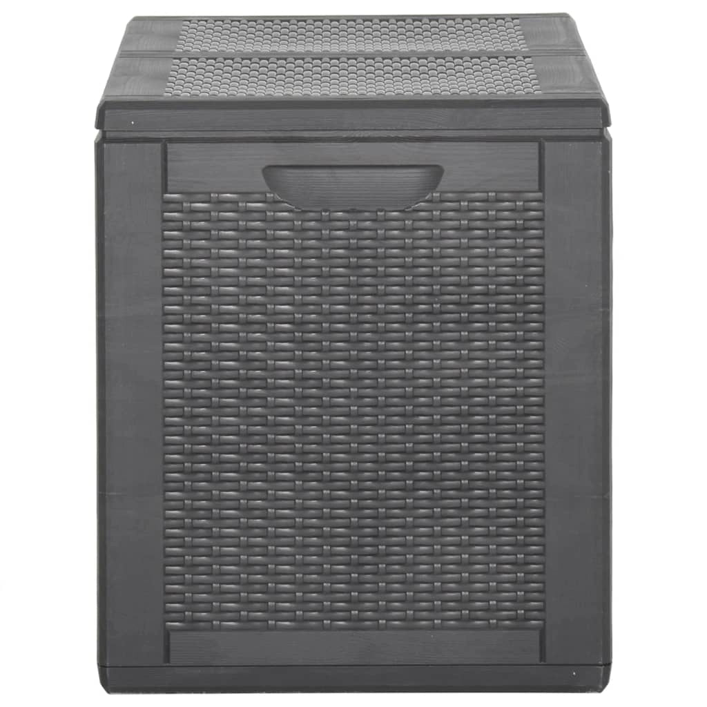Contenitore/box da giardino in rattan nero da 180 litri 02_0013017