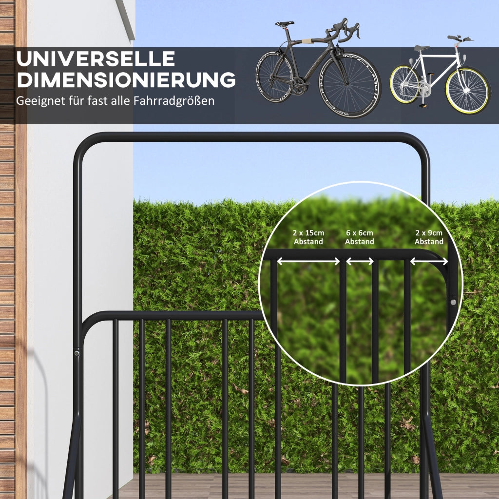 Portabiciclette per 4 Biciclette ¨C Zephmum ¨C Nero 102x92x130 cm
