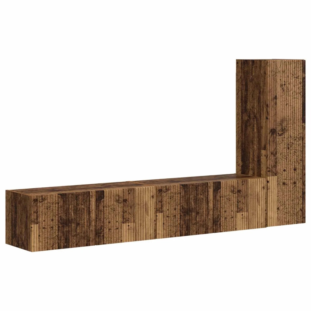 Set mobile TV 3 pcs Legno vecchio Legno multistrato 3408995