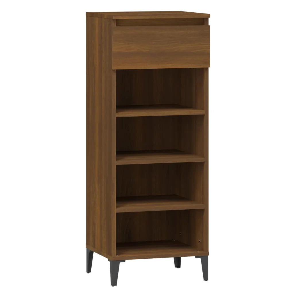 Scarpiera | Mobile per scarpe Rovere Marrone 40x36x105 cm in Legno Multistrato
