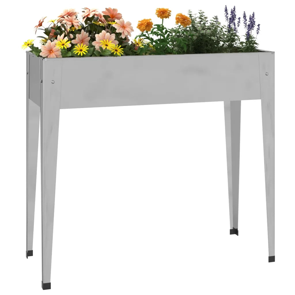 Fioriera | Cassetta per fiori | Vaso da Giardino 100,5x40,5x90 cm Acciaio Zincato