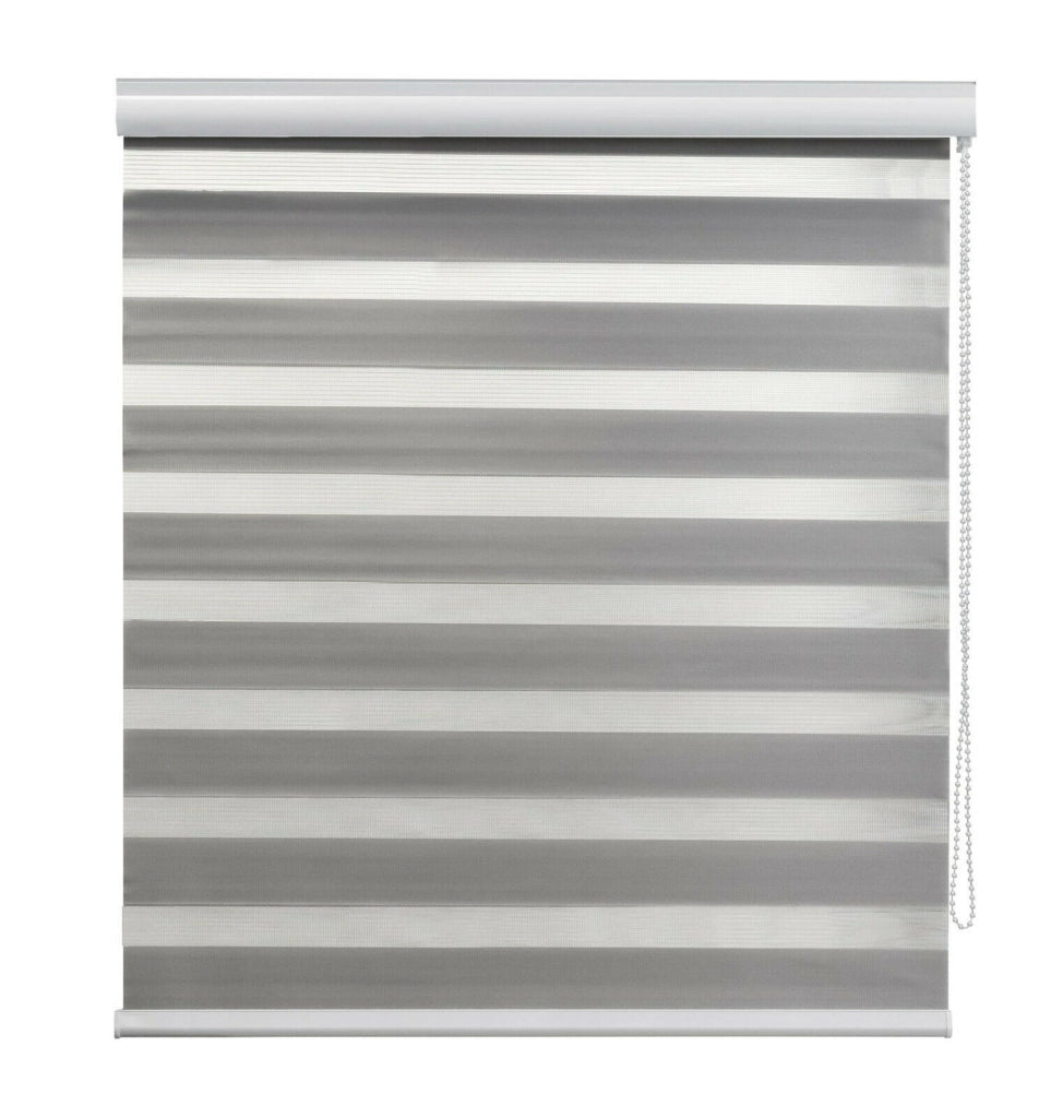 Tenda a Rullo Oscurante con Cassonetto Zebra Ombreggiante Tende Finestra Errebi Colore: Grigio, Dimensioni: 200 x 250 cm