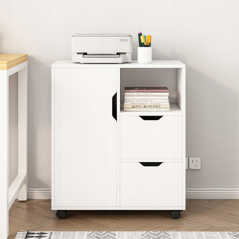 Armadio verticale, supporto per stampante, scaffale, tavolino moderno, 3 ripiani, 60 cm