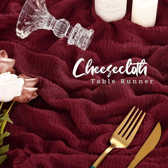 Set di tovaglioli per tavolo - 6 pacchi - 10ft - 80x300cm - Stoffa di canapa rustica - Tavolo da festa - Decorazioni per il matrimonio e la cerimonia di benedizione