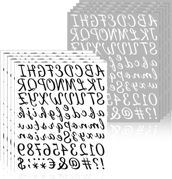 Etichette Alfabeto Manuale Self Adesive Vinile Tavole Alfanumeriche per DIY-Scrapbooking Carte da Scrivere