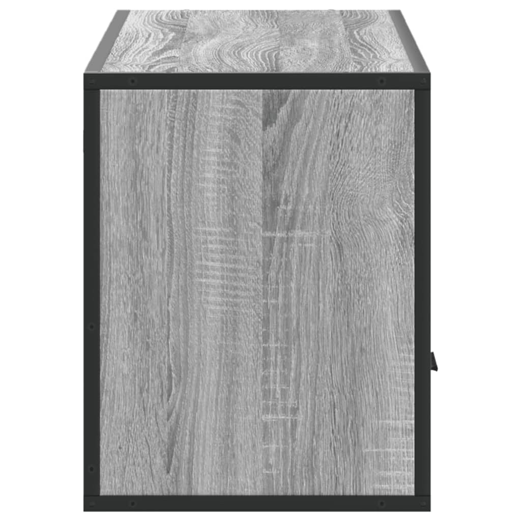 Mobile TV multimediale mensola TV credenza mobile TV sala da pranzo soggiorno camera da letto Sonoma 100 x 31 x 39,5 cm legno ingegnerizzato e metallo grigio 02_0028320