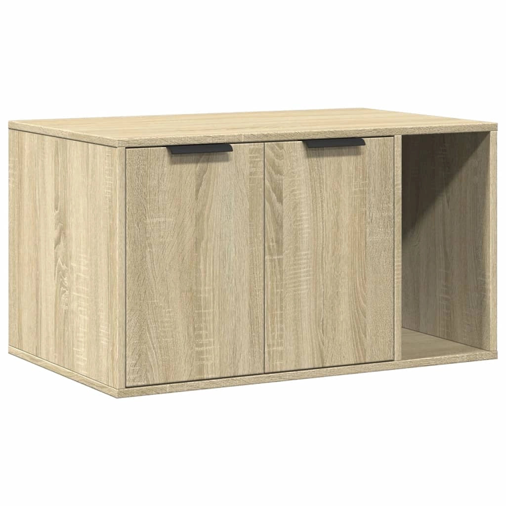 Mobiletto per lettiera per gatti in legno ingegnerizzato Sonoma marrone 02_0043339