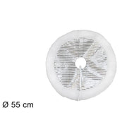Trade Shop - Tappeto Sottoalbero Natale Gonna Copertura 55cm Silver Pois Con Pelliccia Bianca -