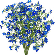 Bacchette di fiori artificiali - Piantine per balcone blu - 8 pezzi - 65 cm - Lino