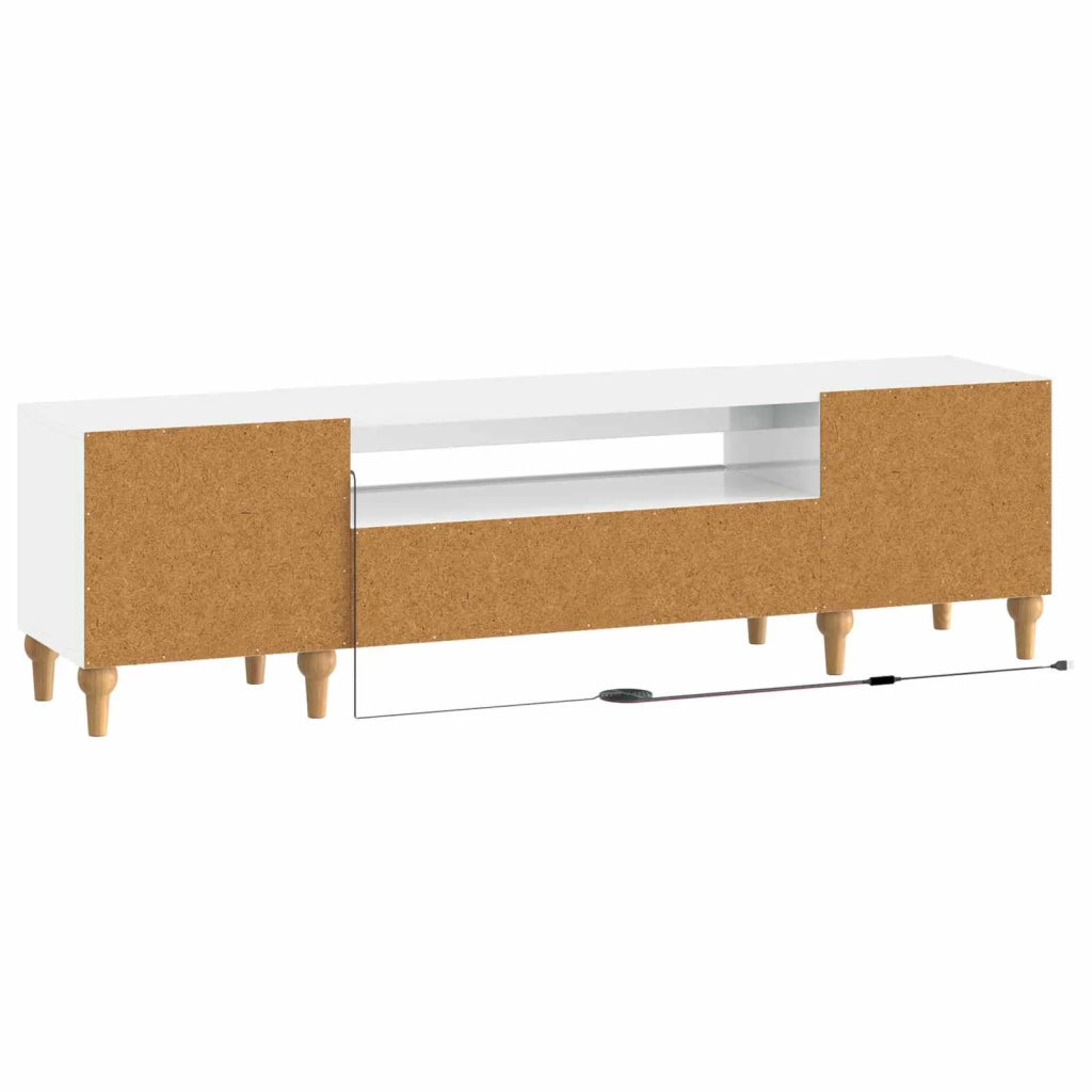 Mobile TV LED Bianco Lucido Legno ingegnerizzato 896249