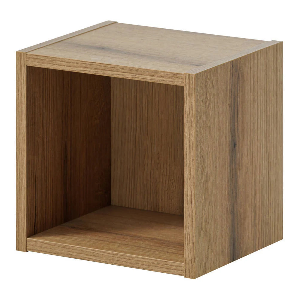 Mensola dal design senza tempo per soggiorno camera da letto mobiletto da parete per bagno 27 x 25 x 21 cm effetto rovere 03_0011236