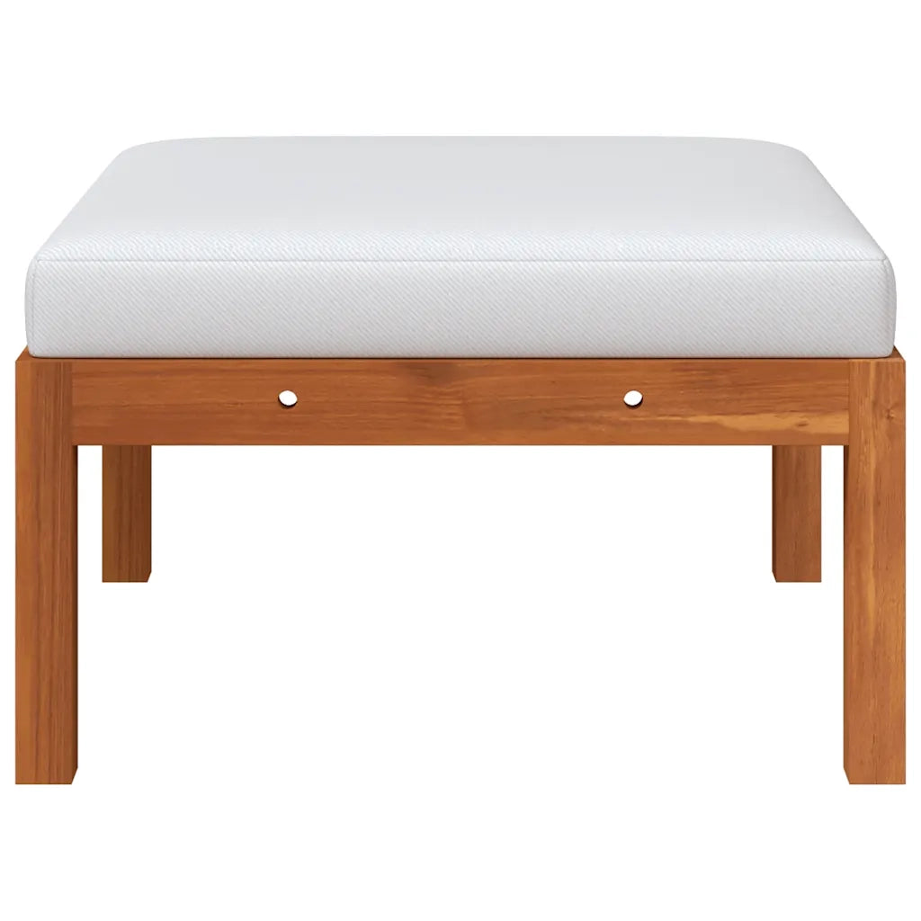 Set da giardino 3 pezzi con cuscini in legno di acacia e corda 312425
