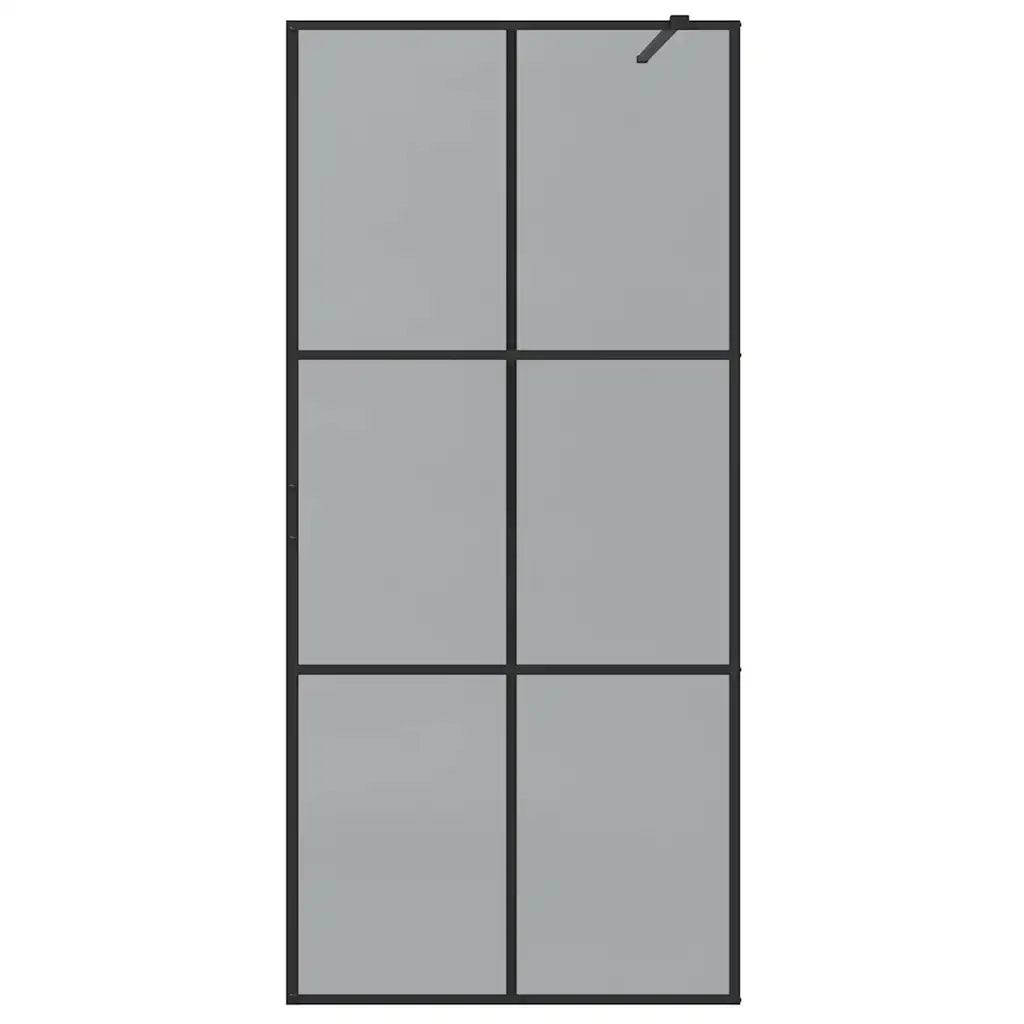 Parete Doccia Walk-in Nero 90 x 195 cm vetro temperato 42022043