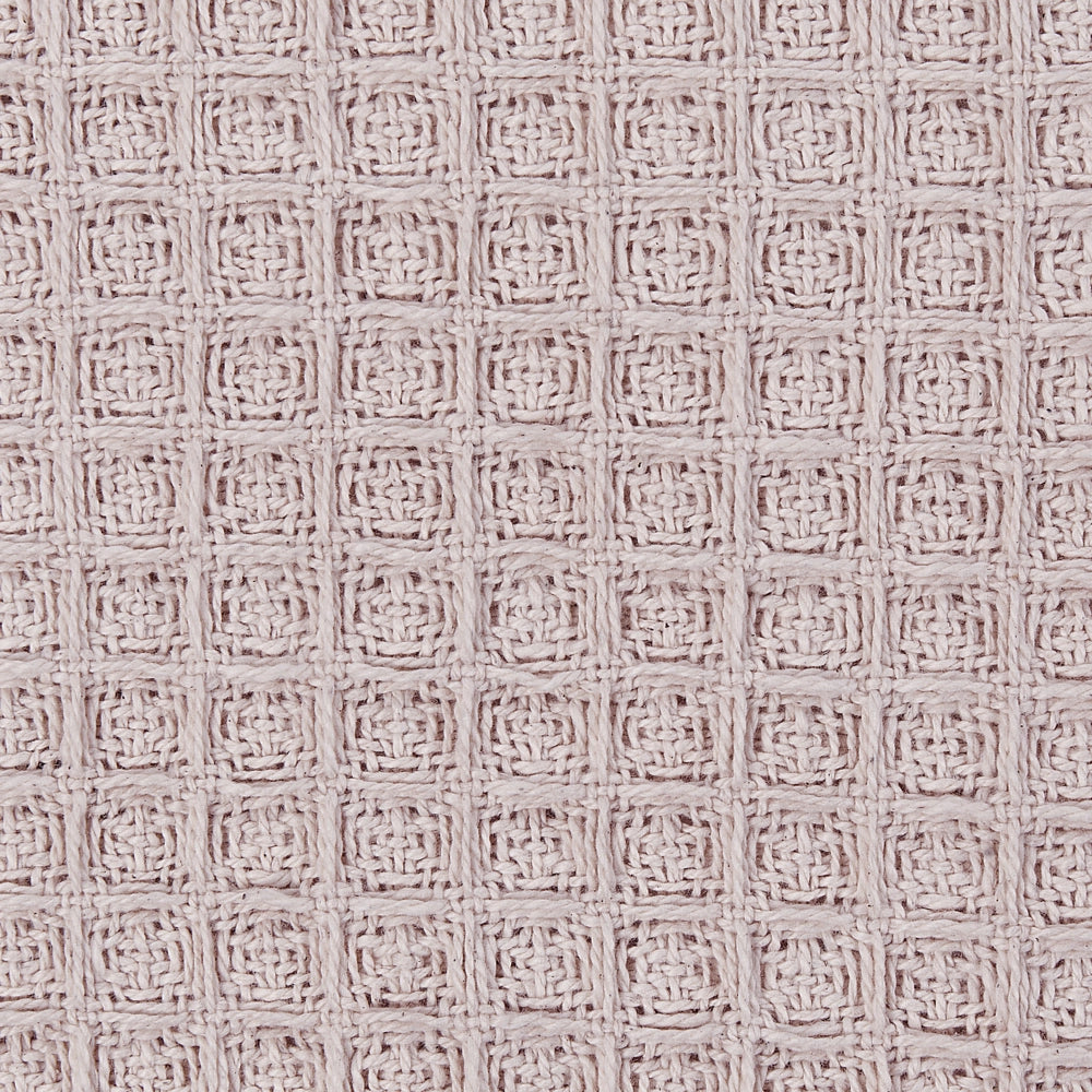 Copriletto in cotone rosa 220 x 240 cm con motivo a quadretti, decorativo, per il soggiorno e la camera da letto.