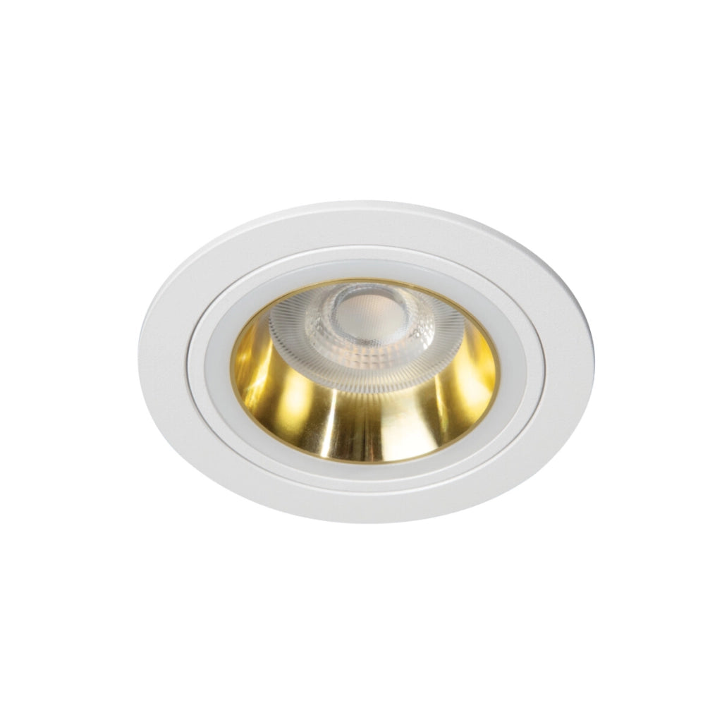 Faretto da incasso tondo bianco/oro Kanlux Feline GX5.3/GU10
