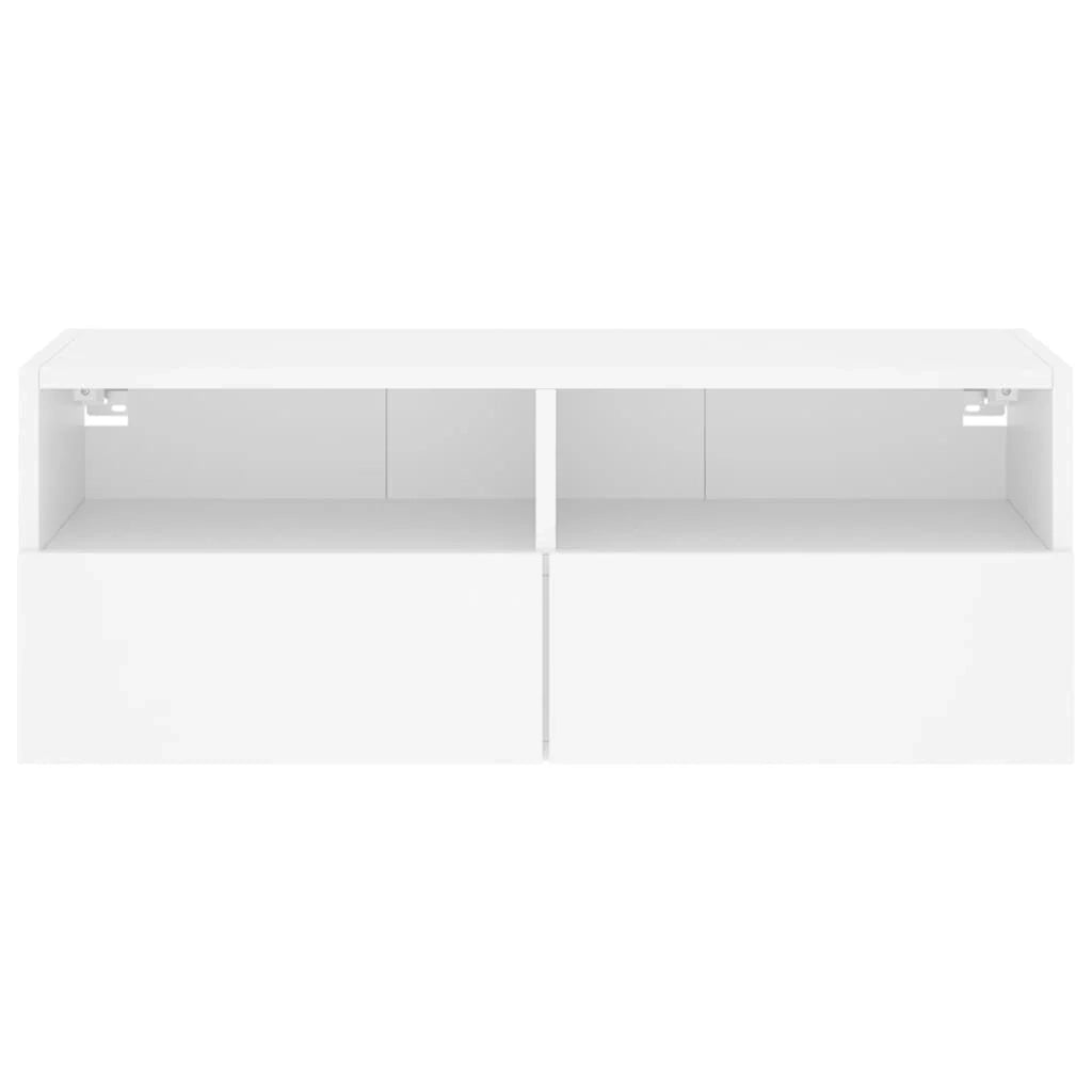 Mobile TV multimediale mensola TV credenza mobile TV sala da pranzo soggiorno camera da letto a parete 80 x 30 x 30 cm legno ingegnerizzato bianco 02_0027799