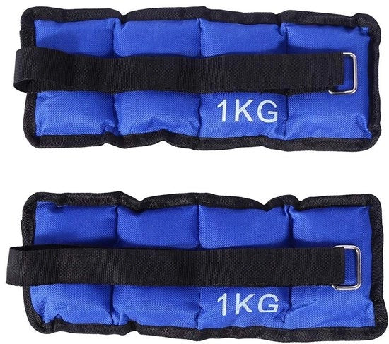 Pesi per polso da 1 kg - Pesi per polso regolabili - Accessorio fitness - Allenamento muscolare - Resistenza - Qualità alta tessuto Oxford - Pesi da 1 kg