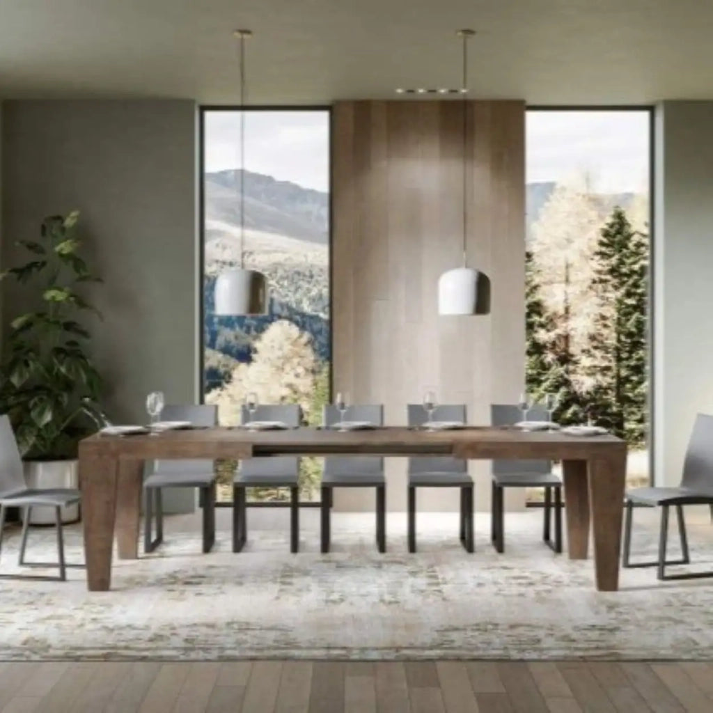 Tavolo allungabile 160/264x90 cm Spimbo colore noce