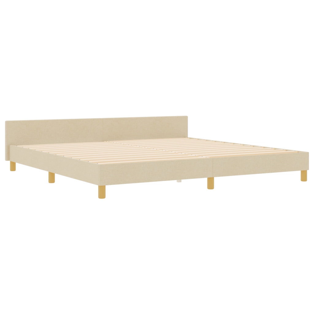 Letto  Crema 200x200 cm in Tessuto