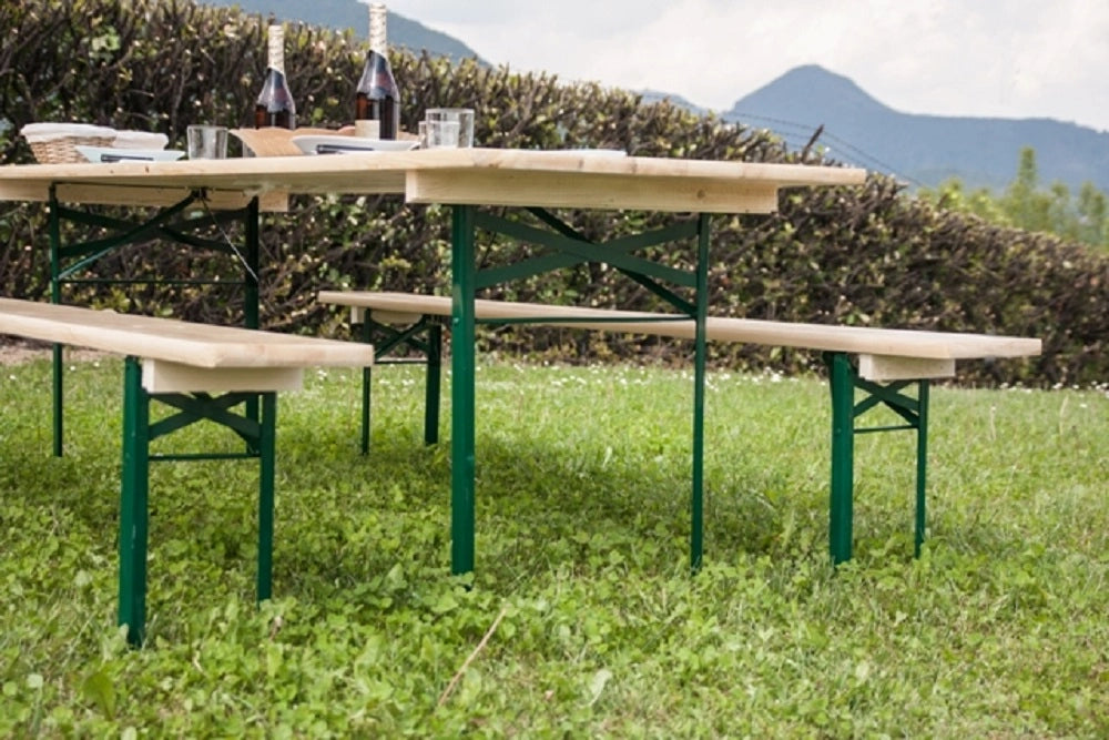 Set birreria Ursus abete lamellare 220x80x75h impilabile