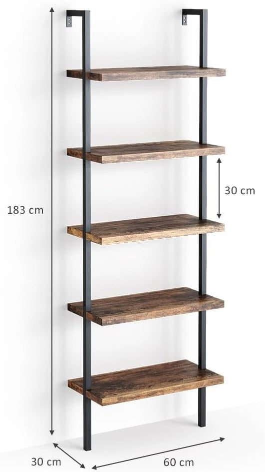 Libreria Ava, Legno antico, 60 x 183 cm, per una conservazione aperta e una progettazione flessibile degli spazi