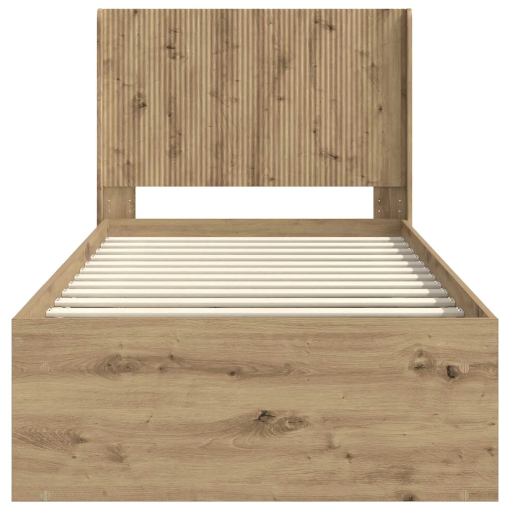 Struttura del letto con stoccaggio e testata Rovere Artigianale 3413908