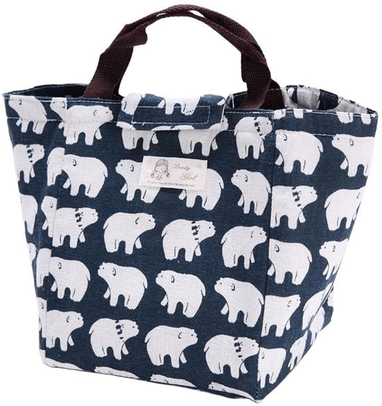 Borsa per il pranzo per signore e signore, Borsa per il pranzo con disegno carino, Borsa per il pranzo isolata, Borsa per il pranzo riutilizzabile, impermeabile e pieghevole per ragazze, ragazzi, bambini e studenti.