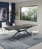 Match 3 - Tavolo allungabile (160/240 x 90 cm) in Ceramica Nera