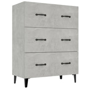 Credenza | Madia | Buffet da pranzo | Armadio da pranzo Grigio Cemento 69,5x34x90 cm in Legno Multistrato