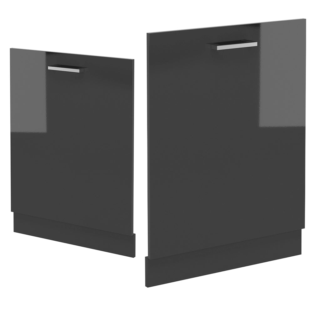 Pannello frontale della lavastoviglie R-Line Antracite lucido/Antracite 60 cm senza piano di lavoro Vicco