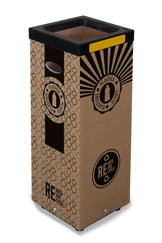 Contenitore per Rifiuti Plastica Cover Superiore in Plastica 29,4x29,4x73,4 cm in Cartone