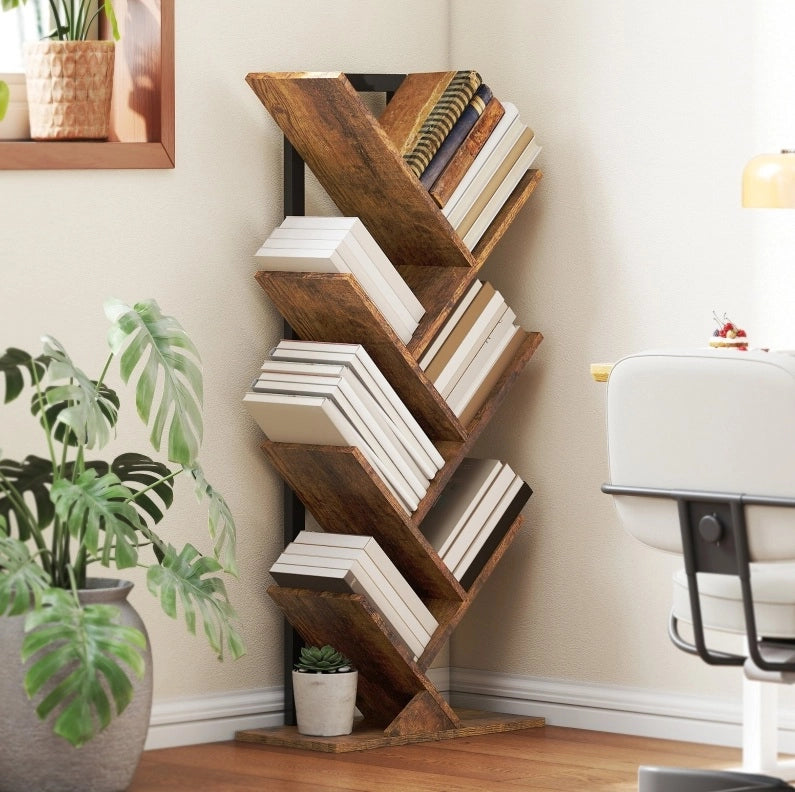 LIBRERIA ad albero 50x24x109 cm Legno Marrone Rustico