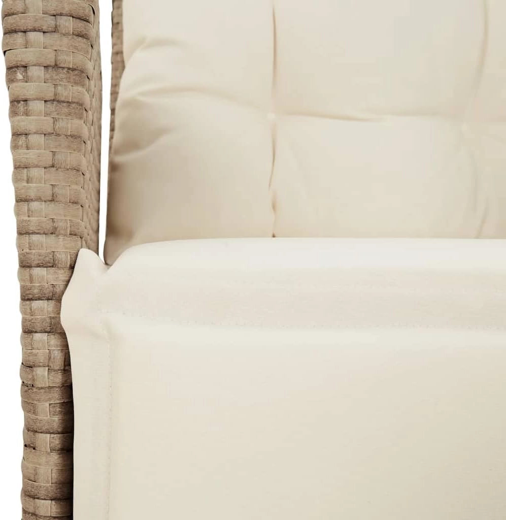 Set da Pranzo da Giardino 9 pz con Cuscini Beige in Polyrattan,Set da Pranzo Esterni,Set Pranzo da Giardino,Set da Pranzo su Patio-3213373