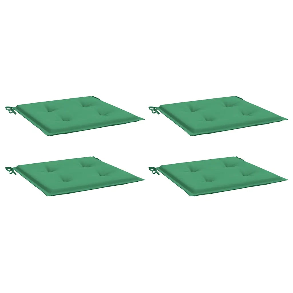 Cuscini per Sedia 4 pz Verdi 40x40x4 cm in Tessuto Oxford 47592