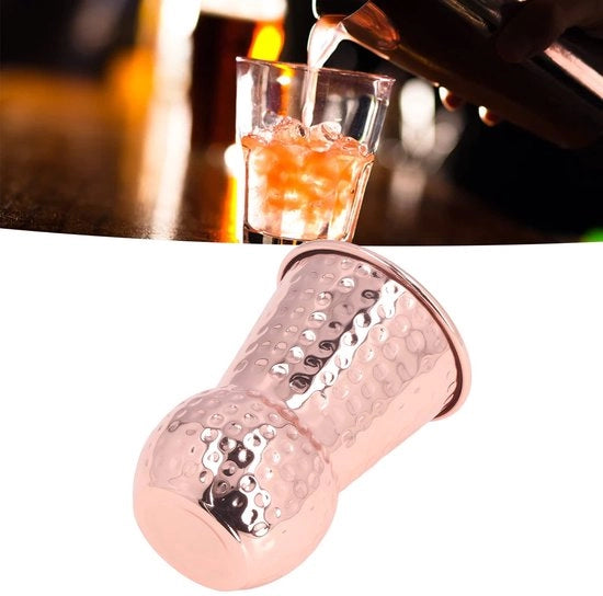 Bicchiere da Cocktail in Acciaio Inossidabile Hammerato 380 Ml con Manico Antiscivolo e Manico di Protezione per un Utilizzo Sicuro e Salutare - Ideale per Cocktail e Bevande Fresche