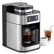 Macchina da caff¨¨ con caraffa da 1 l con funzione timer e filtro rimovibile, Macinacaff¨¨ elettrico compatto per cucina e ufficio