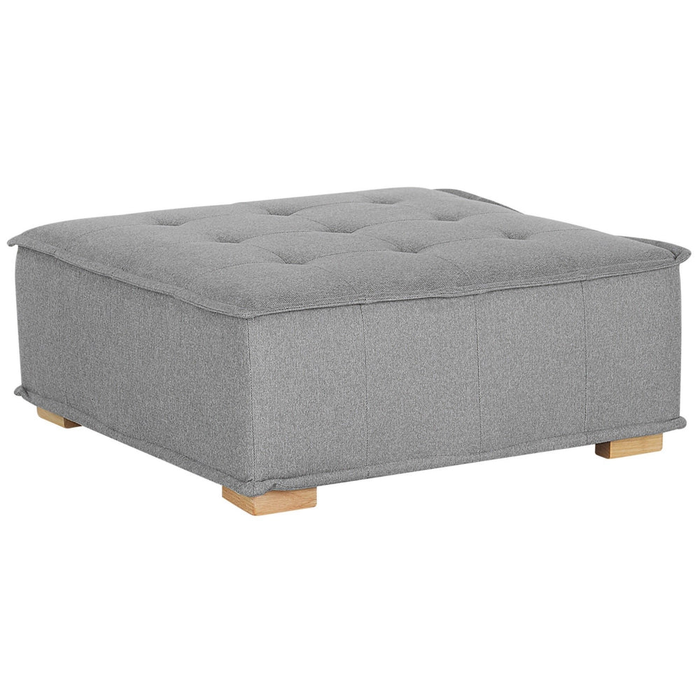 Sedile 1 posto con gambe in legno massello di poliestere grigio Sedile trapuntato Fodera per cuscino rimovibile