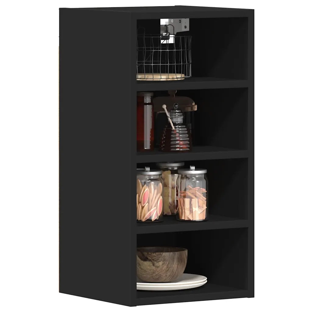 Mobile Pensile Â“RigaÂ” Nero 30x29,5x60 cm in Legno Multistrato