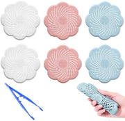 Sistema di drenaggio in silicone per 6 pezzi - Spazzolino per capelli - Rubinetto per doccia - Lavello - Vasca da bagno - Effetto di chiusura efficace