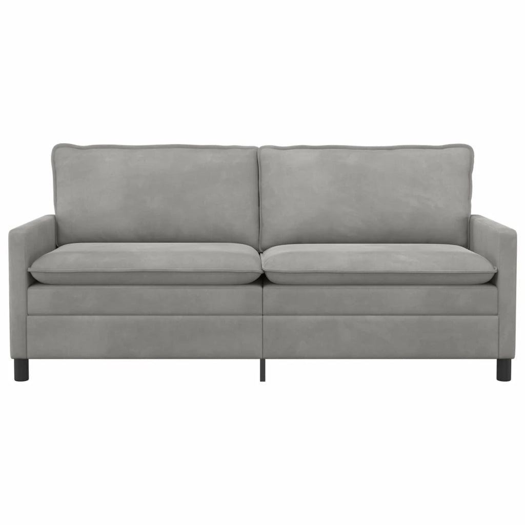 Divano Grigio Chiaro 196 x 81 x 87,5 cm Velluto
