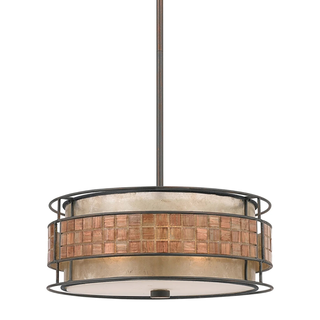 Lampadario Contemporaneo Laguna Metallo Rame Rinascimentale 4 Luci E27