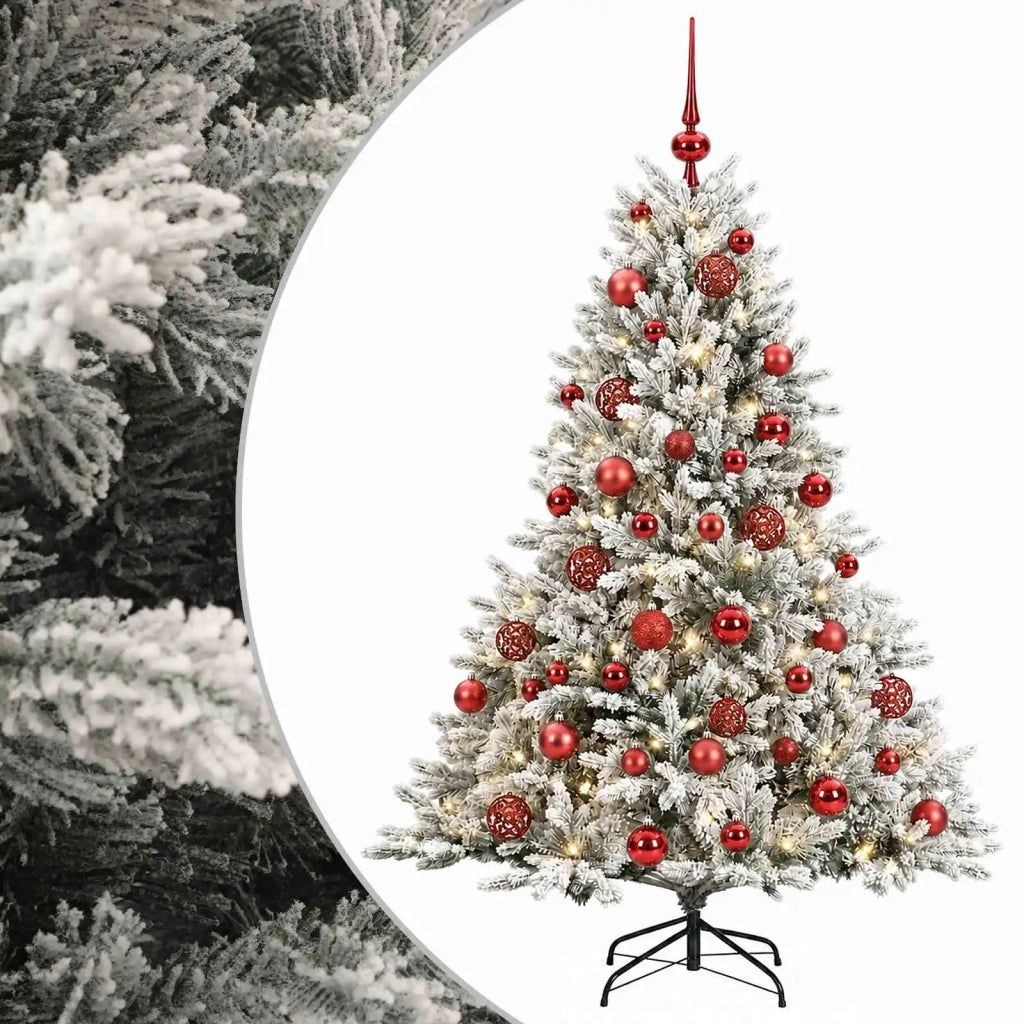 Albero di Natale artificiale con palline 150 cm 150 LED 3465850