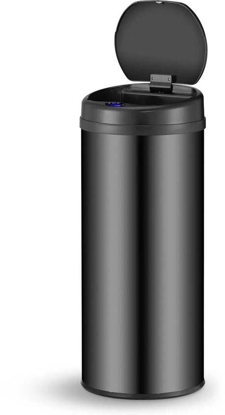 Contenitore di Rifiuti Sferico con Sensore di Movimento 50L per la Cucina - Smaltimento di Rifiuti Senza Contatto con Fermo - Acciaio Inossidabile