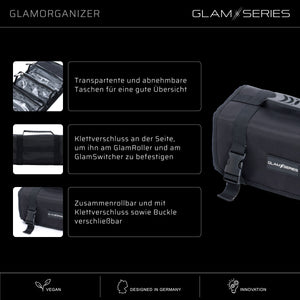GlamSeries GlamOrganizer Organizer trucco 230 x 120 x 180 mm arrotolabile, beauty case con 4 astucci trasparenti