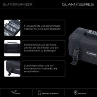 GlamSeries GlamOrganizer Organizer trucco 230 x 120 x 180 mm arrotolabile, beauty case con 4 astucci trasparenti