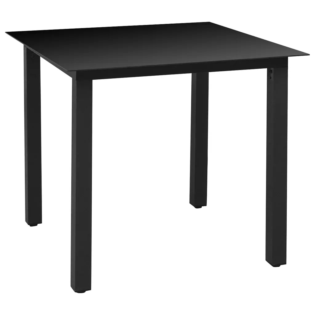 Set Mobili da Pranzo per Giardino 5 pz in Alluminio Nero 3070631